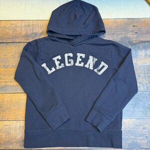 Crewcuts Navy Hoodie with Gray 'Legend' Print Size 8-9